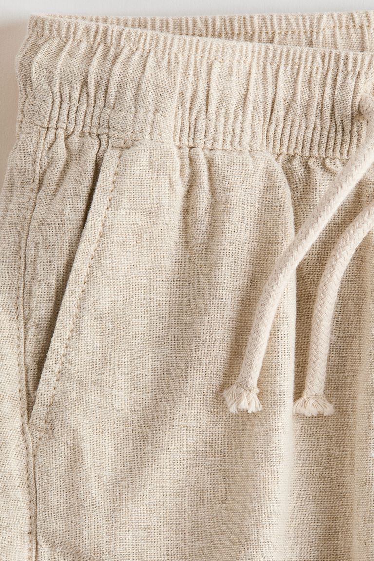 Linen-blend trousers