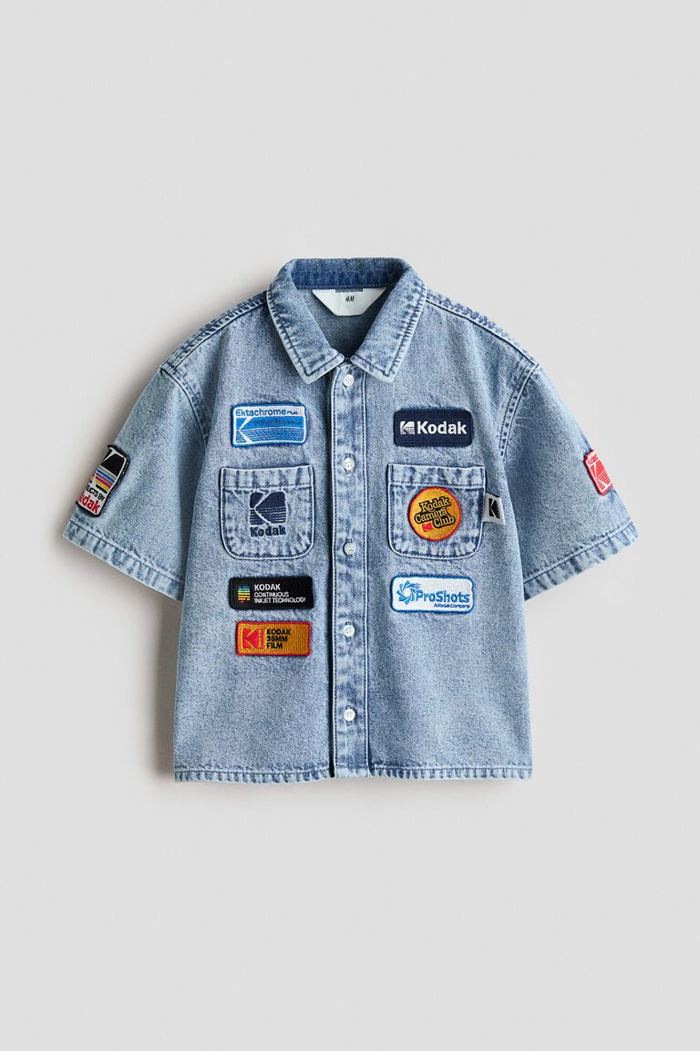 เสื้อเชิ้ตยีนส์แขนสั้น